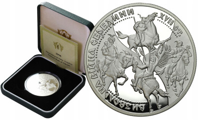 Ukraina. 20 hrywien 1998, 350 rocznica Wojna w połowie XVII w. – SREBRO