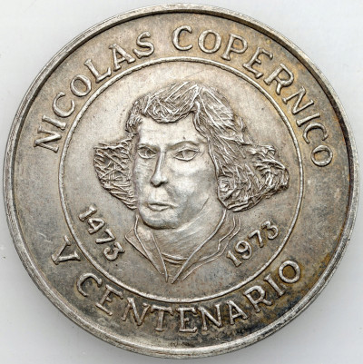 Meksyk. Medal 500 rocznica urodzin Mikołaja Kopernika 1973 - SREBRO