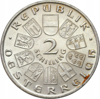 Austria. 2 szylingi, 1929 Theodor Billroth – SREBRO