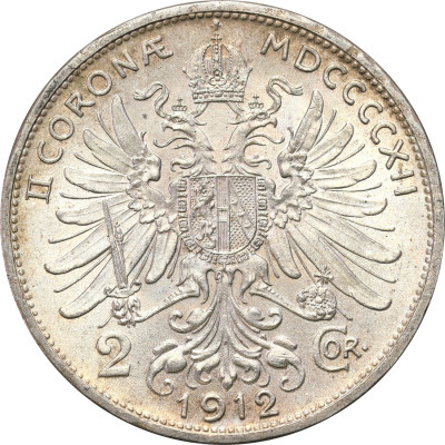 Austria, Franciszek Józef I (1848–1916). 2 korony 1912, Wiedeń - PIĘKNE