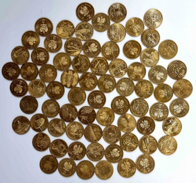 III RP zestaw monet 2 zł GN - Różne lata - 74 sztuk