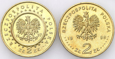 2 złote 1997-1998 GN RZADSZE – 2 szt