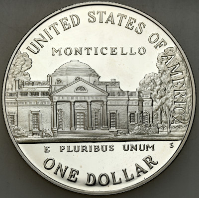 USA. 1 dolar 1993 Thomas Jefferson – SREBRO