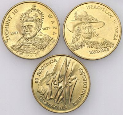 2 złote 1998-1999 GN RÓŻNE – 3 szt
