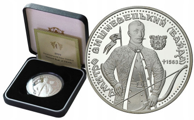Ukraina. 10 hrywien 1999 Dymitr Wiśniowiecki – SREBRO