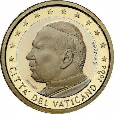 Watykan. 1 euro 2004 Jan Paweł II, Rzym – LUSTRZANKA