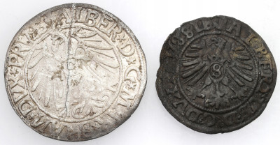 Prusy Książęce. Albert Hohenzollern. Szeląg 1557 i Grosz 1544, Królewiec