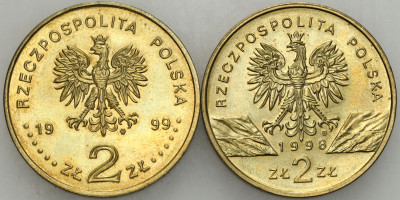 2 złote 1998-1999 Ropucha, NATO, RZADSZE – 2 szt