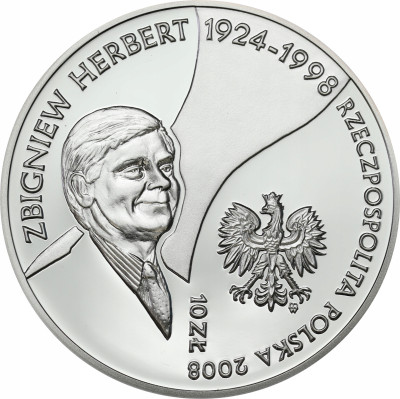 10 złotych 2008 Zbigniew Herbert - SREBRO