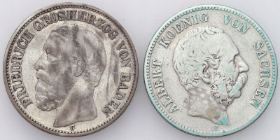 Niemcy. 2 marki 1879-1899 SREBRO – 2 szt
