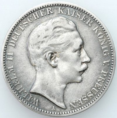 Niemcy, Prusy. Wilhelm II. 3 marki 1910 A, Berlin - SREBRO