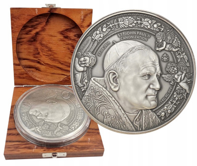 Burkina Faso - 10.000 Francs 2014 Kanonizacja Jana Pawła II 1kg - SREBRO