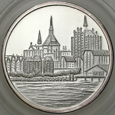 Niemcy - Medal 775 lat miasta Rostock - SREBRO