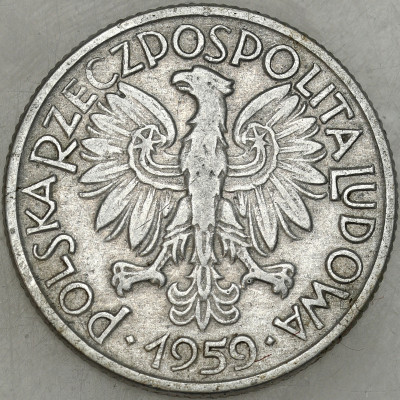PRL. 2 złote 1959 Jagody aluminium – RZADKIE
