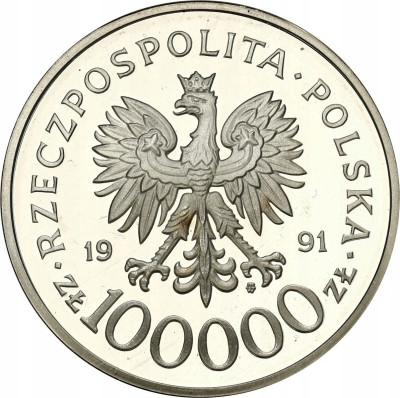 100.000 złotych 1991 Hubal – SREBRO