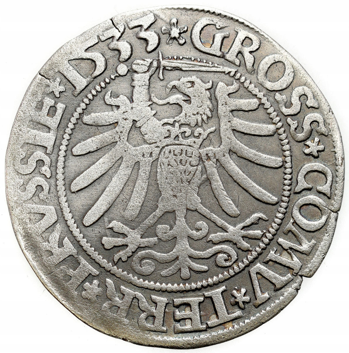 Zygmunt I Stary. Grosz 1533, Toruń
