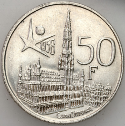 Belgia, Baldwin I. 50 franków 1958, Bruksela