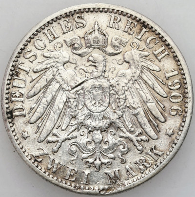 Niemcy - Badenia. 2 marki 1906, Karlsruhe - SREBRO