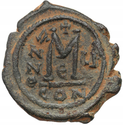 Bizancjum. Mauricius Tiberius, 582-602. Follis, Konstantynopol