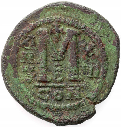 Bizancjum. Justynian I (527-565). Follis 17 mm, Konstantynopol