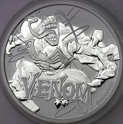 Tuvalu - 1 dolar 2020 Komiksy Marvela - Venom - SREBRO