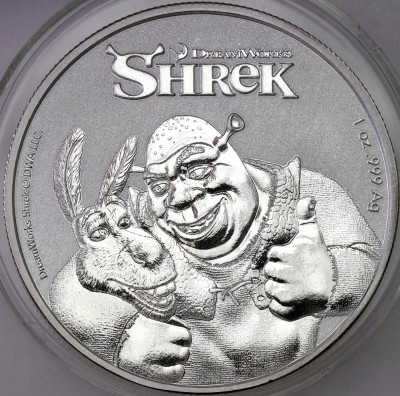 Niue - 2 dolary 2021 - Shrek i osioł - SREBRO