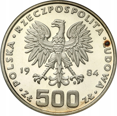 PRL. 500 złotych 1984 Łabędzie SREBRO