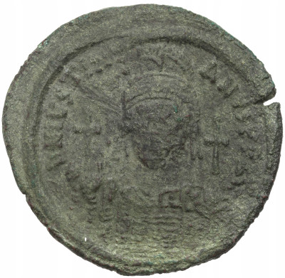 Bizancjum Justynian I (527-565). Follis XII, 538-539, 41 mm, Konstantynopol