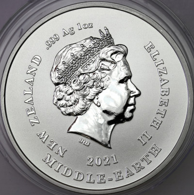 Nowa Zelandia - 1 dolar 2021 - Drużyna Pierścienia Gandalf - SREBRO