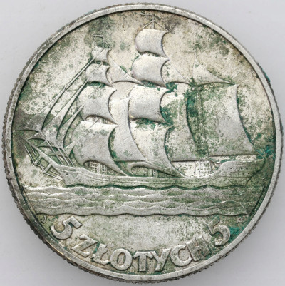 II RP. 5 złotych 1936 Żaglowiec – SREBRO