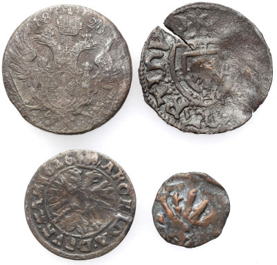 Polska, Zakon Krzyżacki, Śląsk, zestaw 4 monet