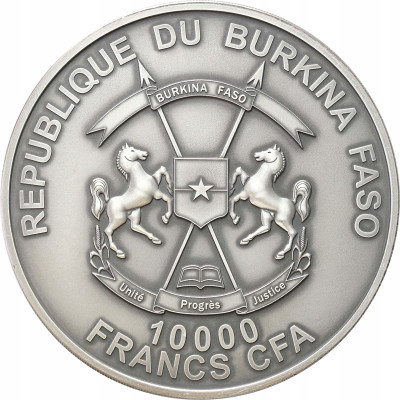 Burkina Faso - 10.000 Francs 2014 Kanonizacja Jana Pawła II 1kg - SREBRO