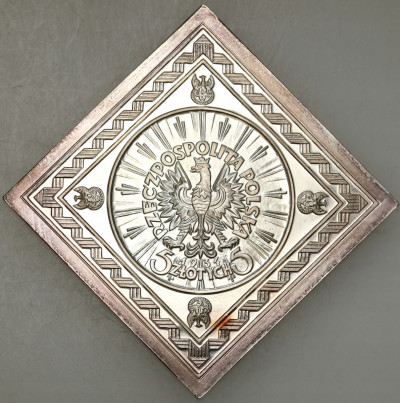 KOPIA SREBRO 5 złotych 1934 klipa Piłsudski 1988