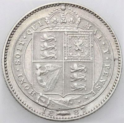 Wielka Brytania. 1 szyling 1887 – SREBRO