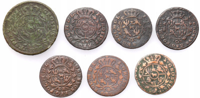 Polska/ XVII-XVIII w. Zestaw 7 monet
