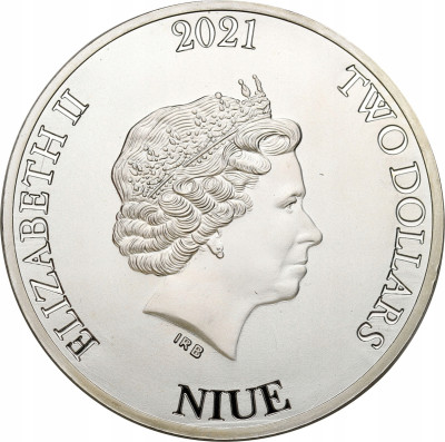 Niue 2 dolary 2021 Bitcoin SREBRO uncja