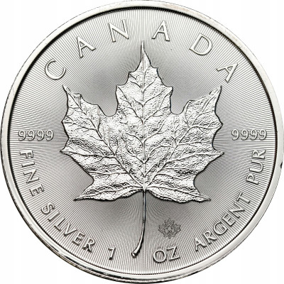 Kanada 5 dolarów 2020 Liść klonu SREBRO uncja