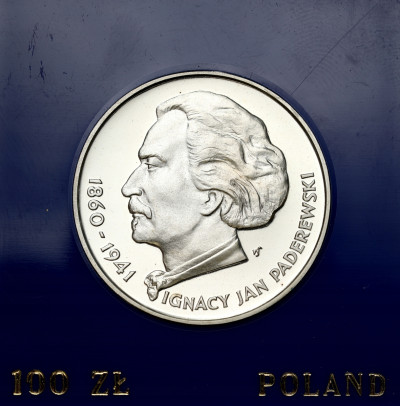 PRL - 100 złotych 1975 Ignacy Paderewski - SREBRO