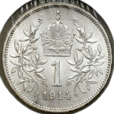 Austria - 1 korona 1914 - Franciszek Józef I - SREBRO