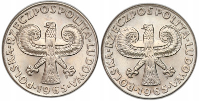 10 złotych 1965 duża Kolumna Zygmunta, 2 szt.