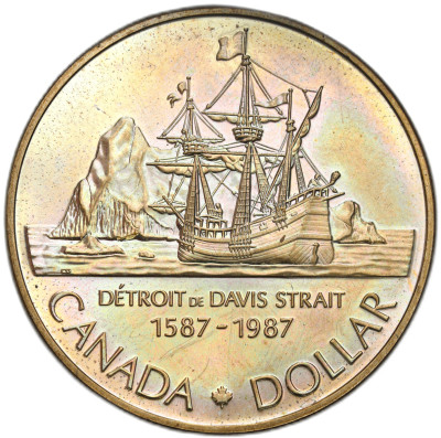 Kanada. 1 dolar 1987