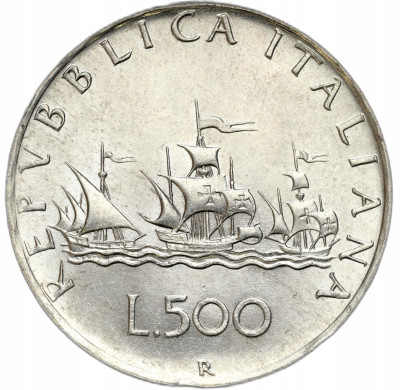 Włochy - 500 lirów 1960 - Republika Włoska - SREBRO