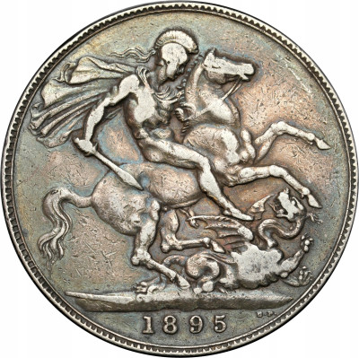 Anglia - 1 korona 1895 - Królowa Wiktoria - SREBRO