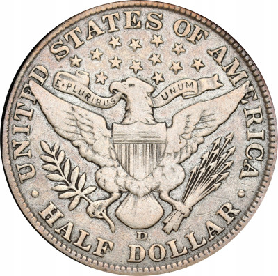 USA - 1/2 dolara 1907 D Denver Barber – SREBRO