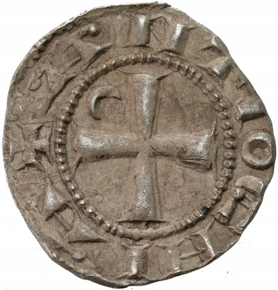 Krzyżowcy - Bohemund IV (1201–1251). Denar XIII w., Antiochia - SREBRO