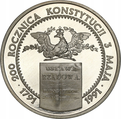 200.000 złotych 1991 Konstytucja - SREBRO