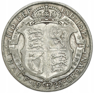 Wielka Brytania - 1/2 korony 1925 - Jerzy V - SREBRO