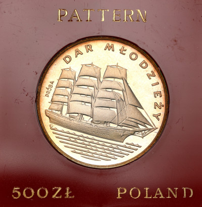 PRL - PRÓBA 500 złotych 1982 Dar Młodzieży - SREBRO