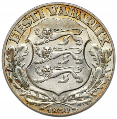 Estonia - 2 korony 1930 - Zamek Toompea - SREBRO