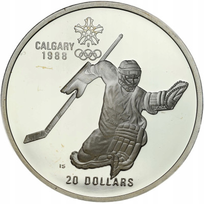 Kanada. 20 dolarów 1986 Hokej na lodzie – SREBRO